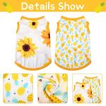 Cute 4-Piece Dog Clothes Set with Dresses and Tees