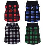 Buffalo Plaid Dog Sweater with Leash Ring