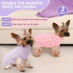 2 Pack Cozy Dog Sweaters for Small Dogs