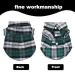 Plaid Dog Shirt Set for Small Pets