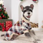 4 Pack Plaid Dog Pajamas for Small Pets