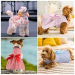 8 Pack Dog Bowknot Dresses for Puppy Girls