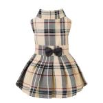 PUPTECK Classic Plaid Dog Dress for Medium Dogs