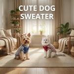 Cozy V-Neck Sweater for Small Dogs