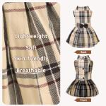 PUPTECK Classic Plaid Dog Dress for Medium Dogs