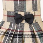 PUPTECK Classic Plaid Dog Dress for Medium Dogs
