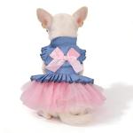 Puppy Tutu Dress with Bowknot Clips