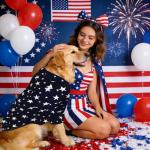 4th of July Dog Hoodie for Large Dogs
