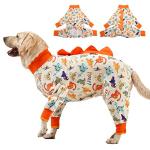 Jurassic Print Dog Pajamas for Large Dogs