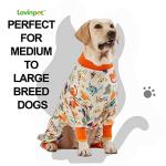 Jurassic Print Dog Pajamas for Large Dogs