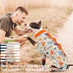 Jurassic Print Dog Pajamas for Large Dogs