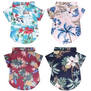 Floral Hawaii Summer Shirts for Small Dogs Cats