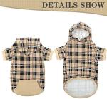 Plaid Dog Hoodie - Warm and Stylish Sweater