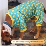 Soft Velvet Dog Pajamas with Duck Pattern