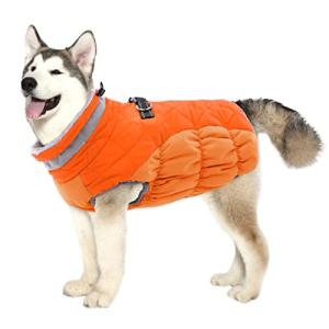 Warm Waterproof Winter Dog Coat with Harness