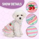 Cute Striped Dog T-Shirt for Spring and Summer