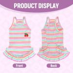 Cute Striped Dog T-Shirt for Spring and Summer