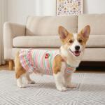 Cute Striped Dog T-Shirt for Spring and Summer
