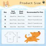 CooShou 4-Pack Cute Pet T-Shirts for Dogs & Cats