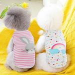 CooShou 4-Pack Cute Pet T-Shirts for Dogs & Cats