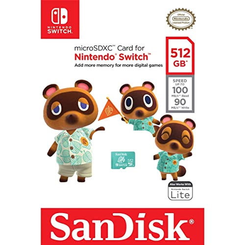 SanDisk 512GB MicroSD Card for Nintendo Switch