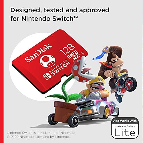 SanDisk 128GB microSD Card for Nintendo Switch