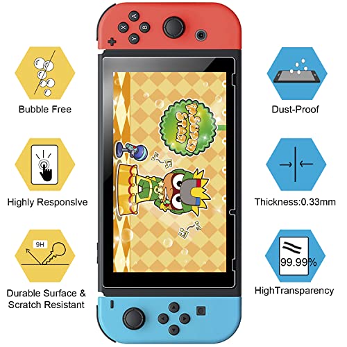 3-Pack Tempered Glass Screen Protectors for Switch