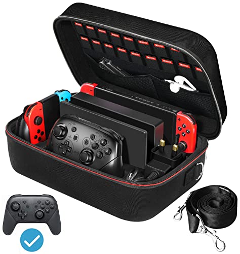 iVoler Console Carry Case with Game Storage, Black