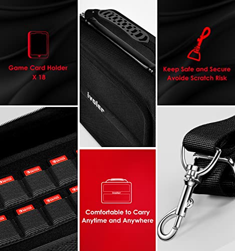 iVoler Console Carry Case with Game Storage, Black