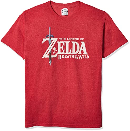 Nintendo Men's Logo T-Shirt in Red Heather