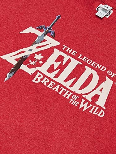 Nintendo Men's Logo T-Shirt in Red Heather