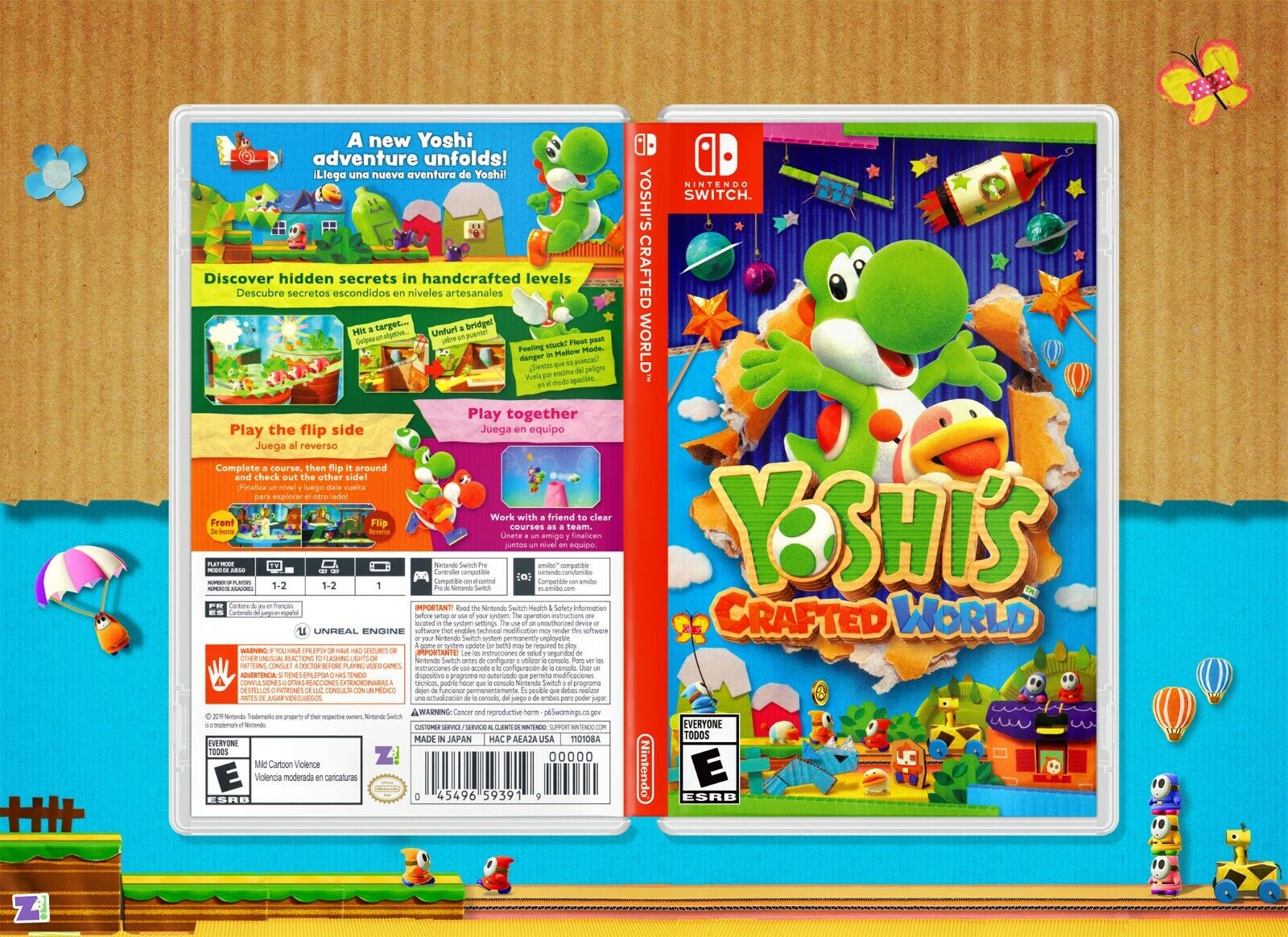 Yoshi's Crafted World Case and Cover Art