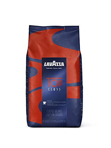 Lavazza Super Crema Whole Bean Coffee Blend, Medium Espresso Roast, 2.2 Pound (Pack of 1) & Top Class Whole Bean Coffee Blend, Medium Espresso Roast Bag, 2.2 Pound (Pack of 1)