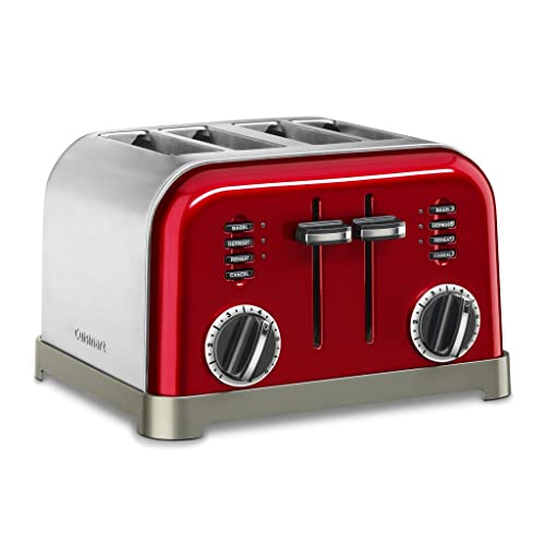 Cuisinart CPT-180MRP1 CPT-180MR Classic 4-Slice Toaster, Metallic Red