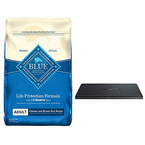 Blue Buffalo Life Protection Formula Natural Adult Dry Dog Food, Chicken and Brown Rice 30-lb + Amazon Dash Smart Shelf (Large - 18" X 13")