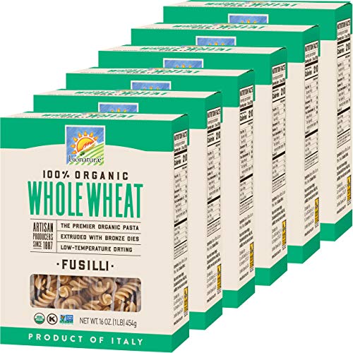 bionaturae Organic Whole Wheat Fusilli, 16-Ounce Bags (Pack of 6)