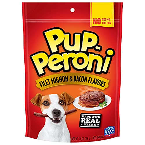 Pup-Peroni Original Filet Mignon & Bacon Flavor Dog Snacks, 5.6-Ounce (Pack of 8)