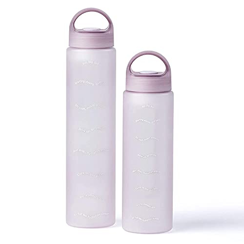 Savvy Infusion Water Bottles - Fruit Infuser Bottle Featuring Unique Leak Proof Silicone Sealed Cap with Handle - Great Gifts for Women - 24 Ounce Frosted Pink