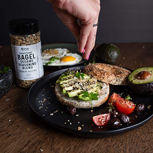 Everything Bagel Seasoning Blend Original XL 10 Ounce Jar Delicious Blend of Sea Salt and Spices Dried Minced Garlic Onion Flakes