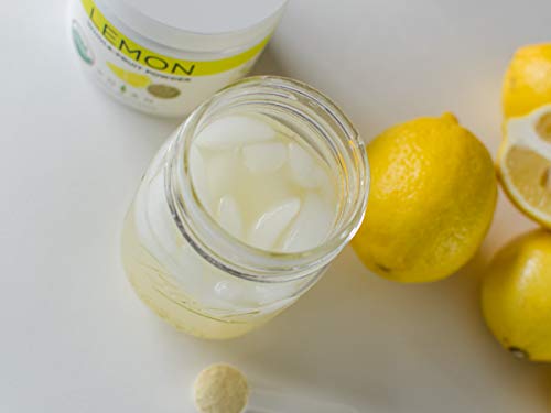 KOYAH - Organic Freeze-dried Lemon Powder (1 Scoop = 1 Lemon Wedge): 80 Servings, USA & Mexico Grown, Whole-Fruit Powder, Raw