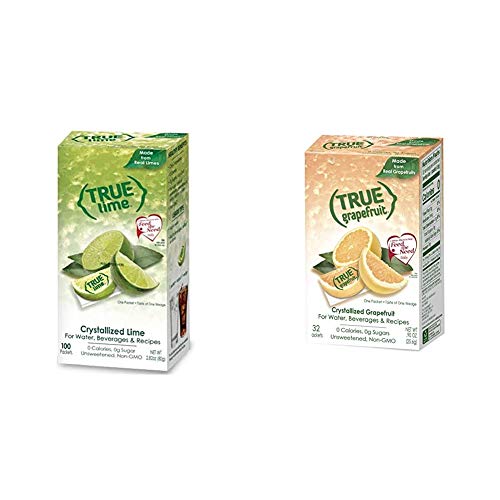 True Lime Bulk Dispenser Pack, 100 Count (2.82oz) & True Grapefruit Sachet Packets, 32 Count (0.90 oz)