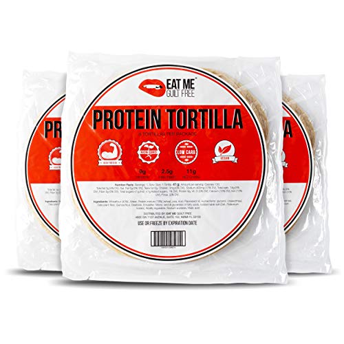Eat Me Guilt Free Tortilla Wraps, Low Carb, Keto Friendly Snack, 8 Count (3-Pack)