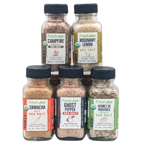 FreshJax Seasoned Sea Salts Gift Set, (Set of 5)