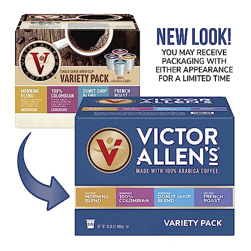 Victor Allen's Coffee Variety Pack, Light-Dark Roasts, 42 Count, Single Serve Coffee Pods for Keurig K-Cup Brewers