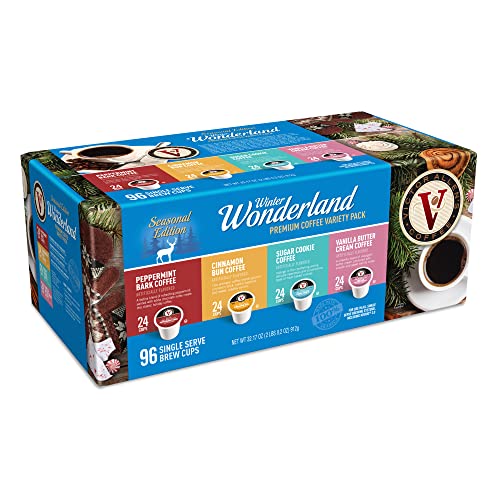 Victor Allen's Coffee Winter Wonderland Variety Pack, 96 Count, Single Serve Coffee Pods for Keurig K-Cup Brewers