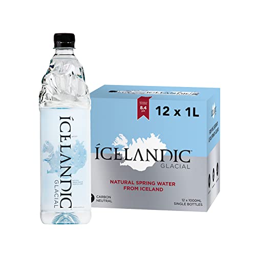 Icelandic Glacial Natural Spring Alkaline Water, 33.81 Fl Oz (Pack of 12)