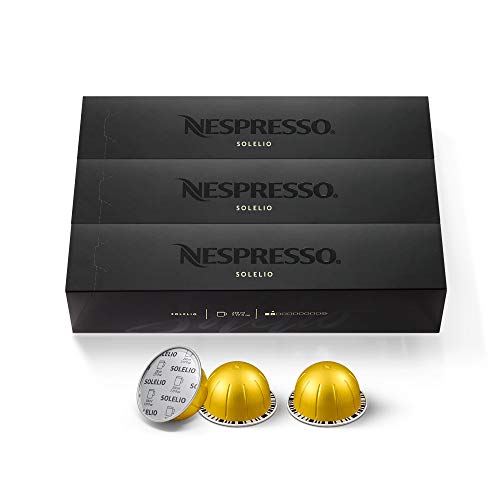 Nespresso Capsules VertuoLine, Solelio ,Mild Roast Coffee, 30 Count Coffee Pods, 7.8oz & Capsules VertuoLine, Melozio, Medium Roast Coffee, 30 Count Coffee Pods, Brews 7.8oz