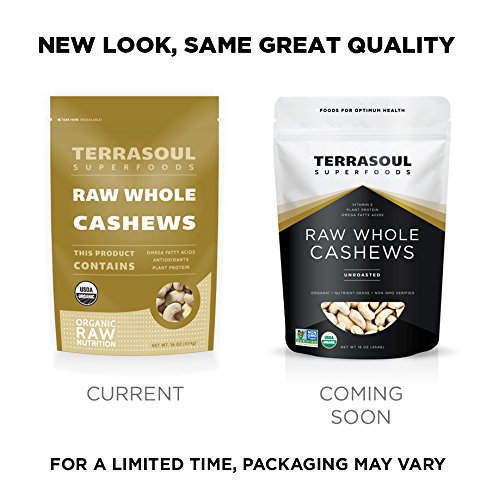 Terrasoul Superfoods Raw Organic Cashews, 5 lbs