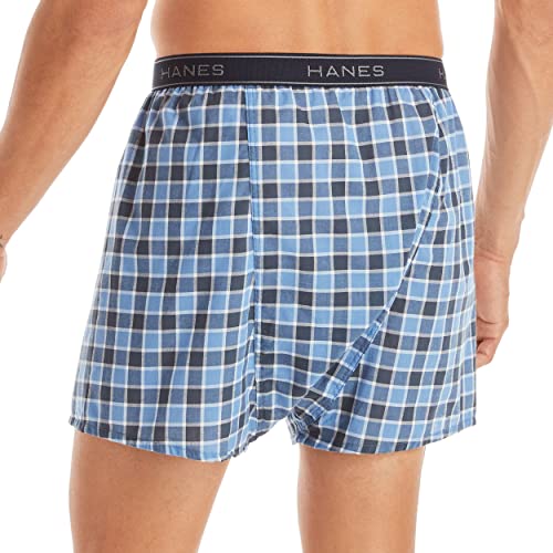 Hanes Mens Tagless Boxer With Exposed Waistband Multi-Packs