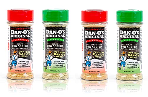 Dan-O's Seasoning Starter Pack - All Natural, Low Sodium, No Sugar, No MSG - Two (2) 3.5 oz Bottles(2-Pack)